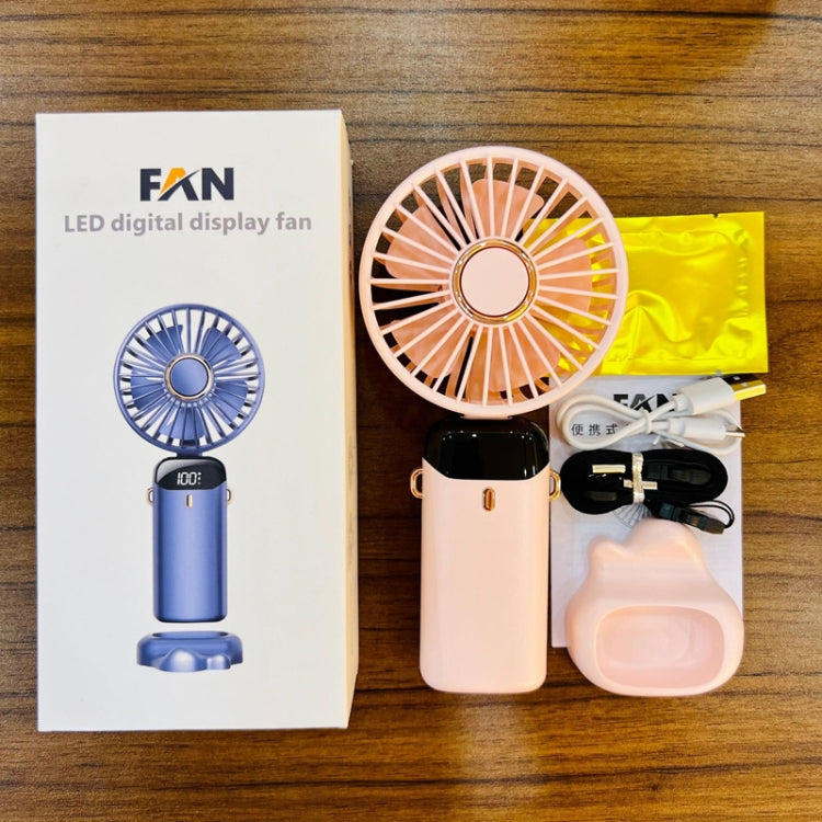 USB Handheld Digital Display Folding Aromatherapy Fan, Battery Capacity: 5000mAh