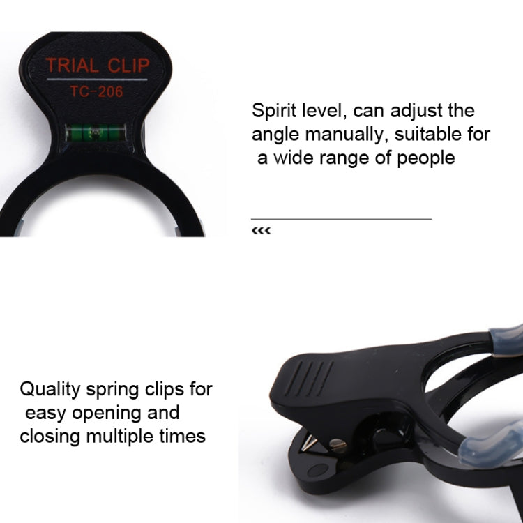 2 PCS/Set Monocular Glasses Adjustable Optometry Trial Frame Wearable Clip With Balancer