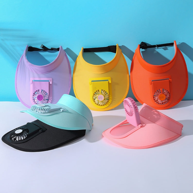 USB Rechargeable Fan Hat Summer Sunshade Large Brim Empty Top Sun Hat