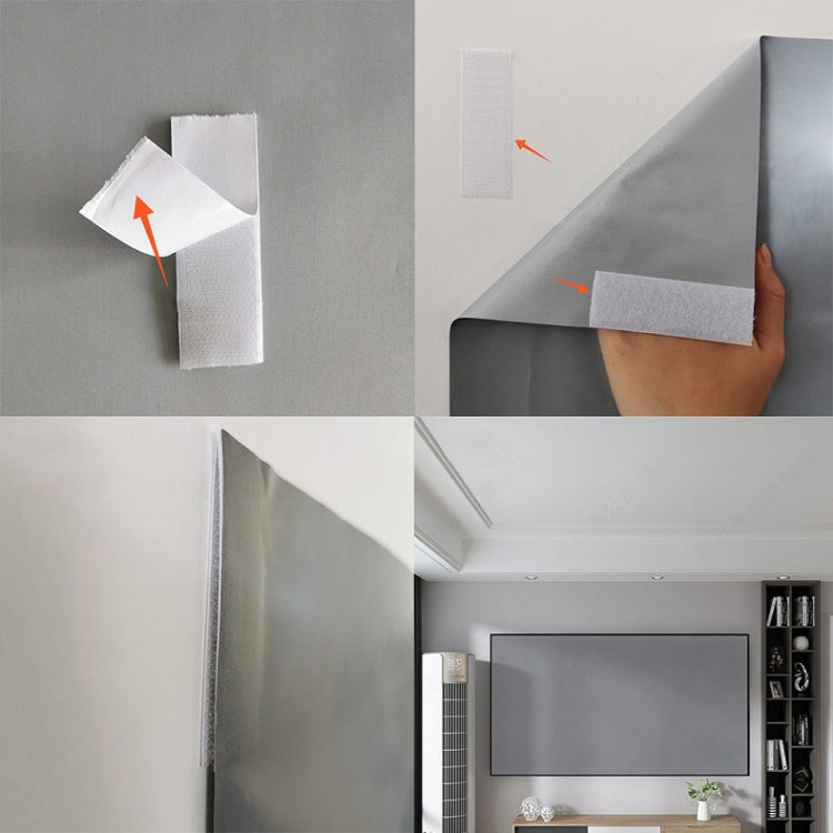 Folding Metal Anti-Light HD Projection Curtain, Size: 84 inch 4:3 172x125cm