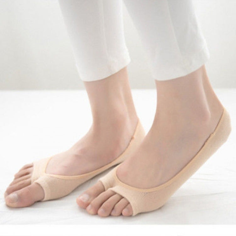 5 PCS Anti-heel Invisible High Heels Socks Pumps Boat Socks Toe Socks, Size: One Size