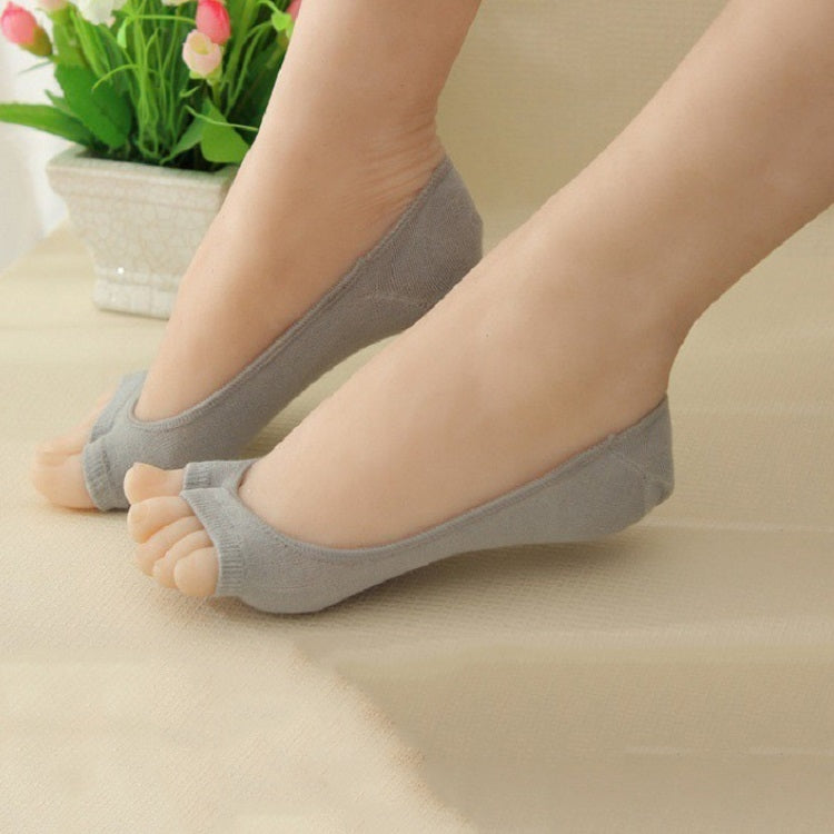 5 PCS Anti-heel Invisible High Heels Socks Pumps Boat Socks Toe Socks, Size: One Size