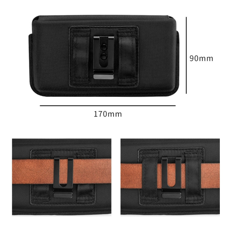 Multifunctional Mobile Phone Wallet Magnetic Bag for 5.5-6.7 inch(Black)