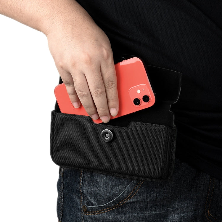 Multifunctional Mobile Phone Wallet Magnetic Bag for 5.5-6.7 inch(Black)