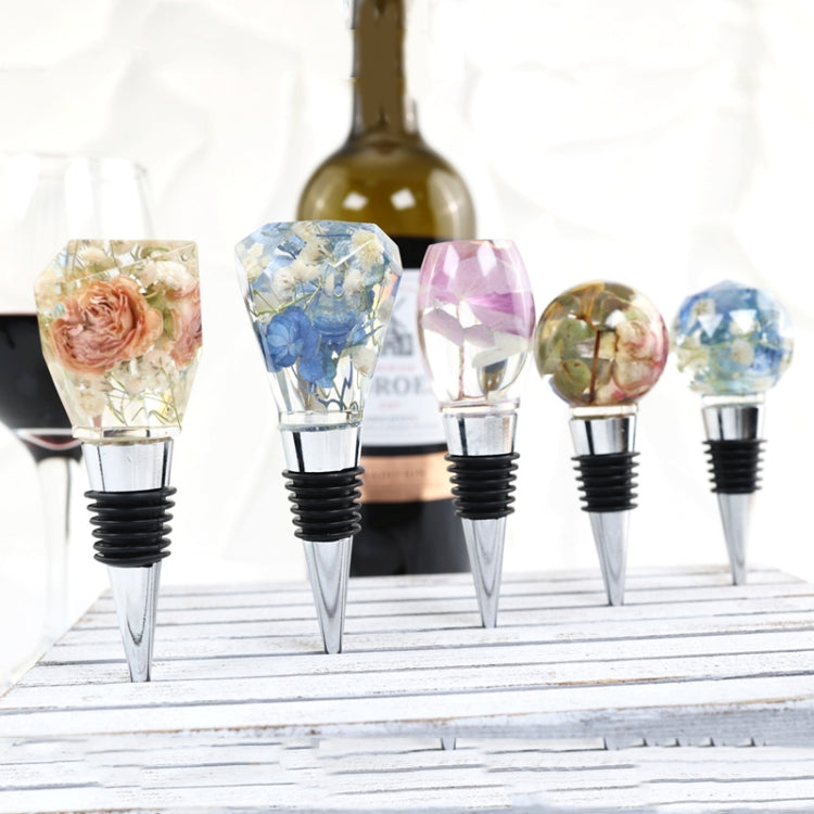 DIY Crystal Epoxy Resin Red Wine Stopper Silicone Mold,Style: Five Molds