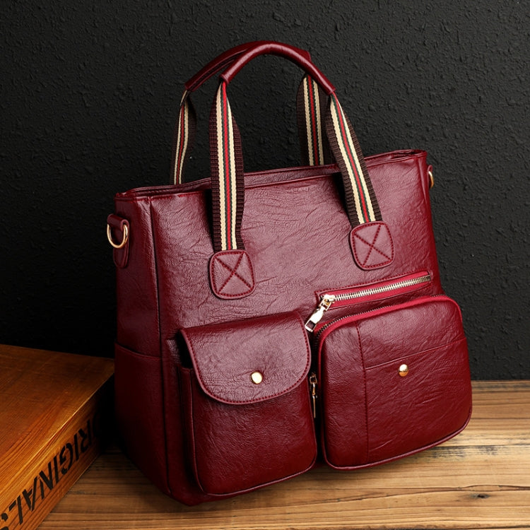 Large-capacity Messenger Bag Handbag Multi-pocket Shoulder Bag Middle-aged Mother Bag