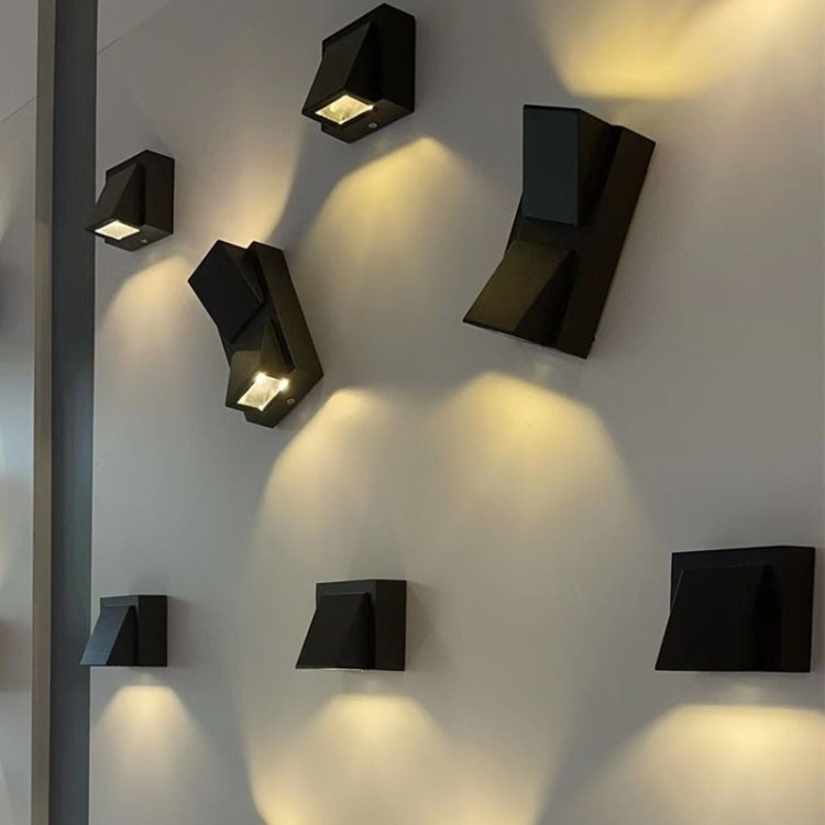 Outdoor Square Waterproof Wall Light, Power: Double K 6W
