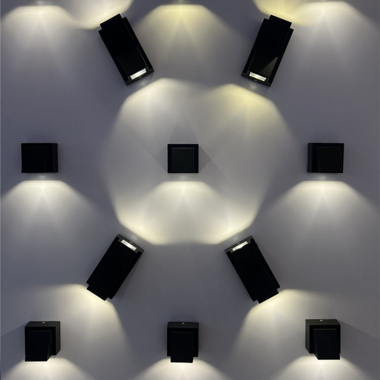 Outdoor Square Waterproof Wall Light, Power: Double K 6W