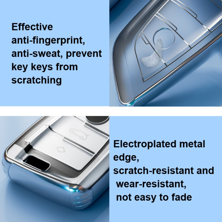 Transparent TPU Car Key Case For BMW Blade Style