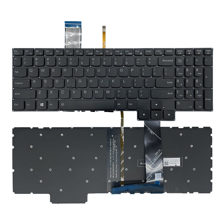 US Version Keyboard With Backlight For Lenovo Legion Y7000 2020/R7000P/R9000P, Color: Black + White