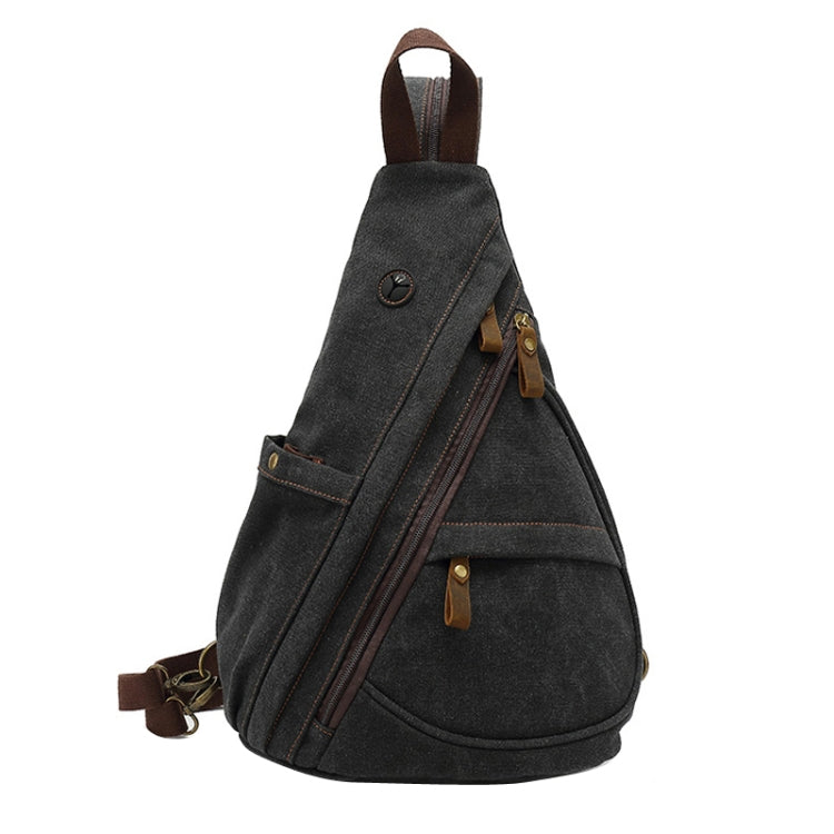 Large Capacity Casual Canvas Chest Bag Men Shoulder Messenger Bag