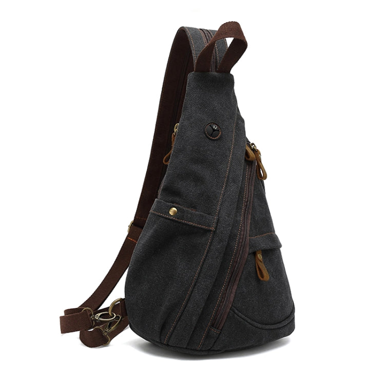 Large Capacity Casual Canvas Chest Bag Men Shoulder Messenger Bag