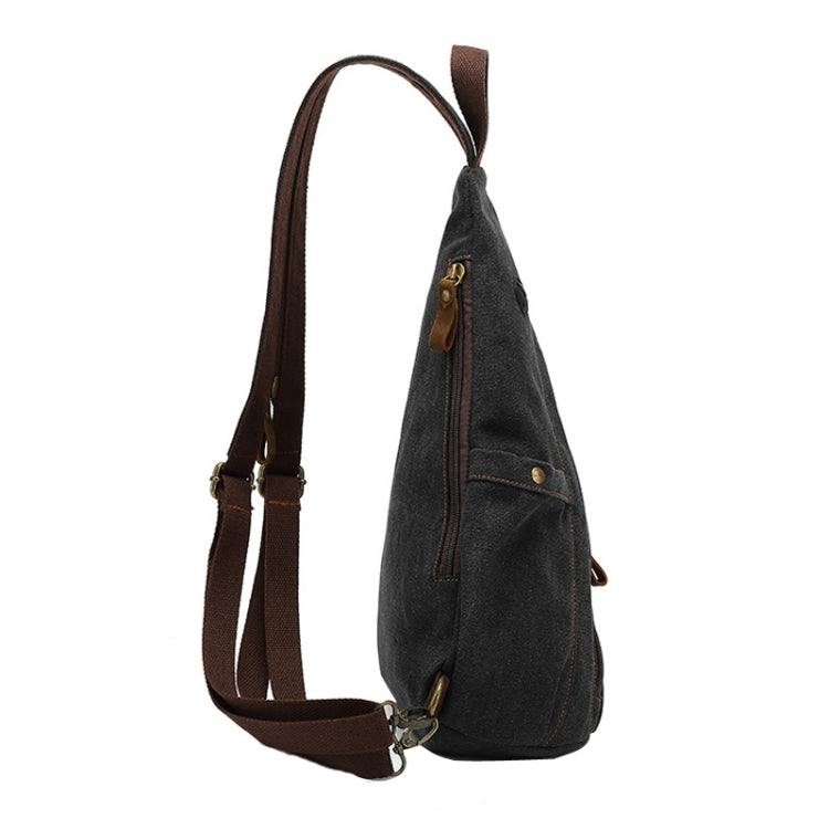 Large Capacity Casual Canvas Chest Bag Men Shoulder Messenger Bag