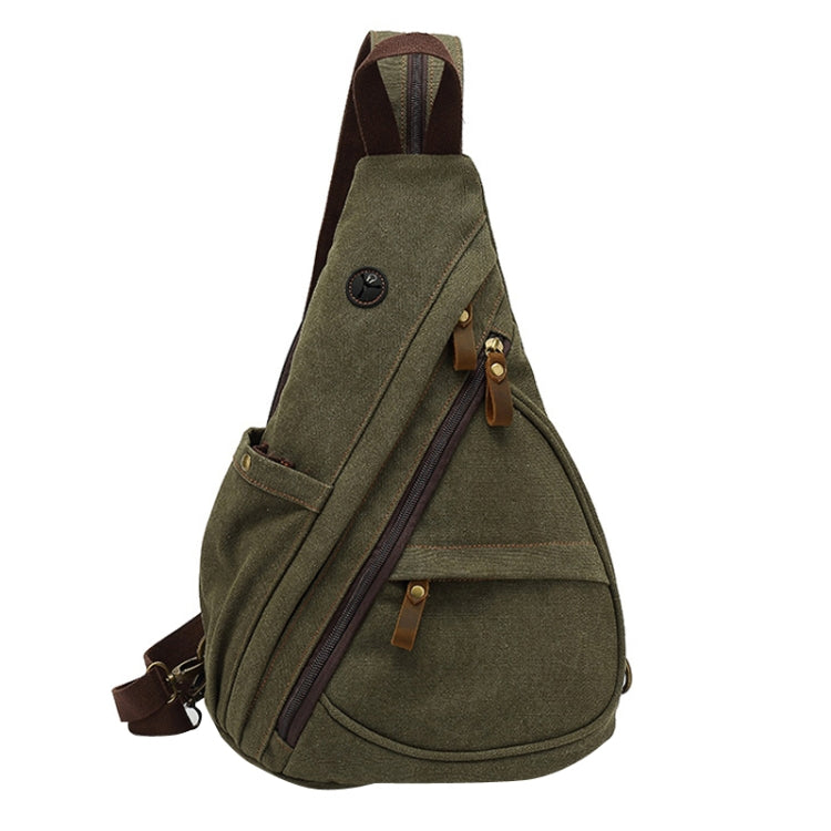 Large Capacity Casual Canvas Chest Bag Men Shoulder Messenger Bag
