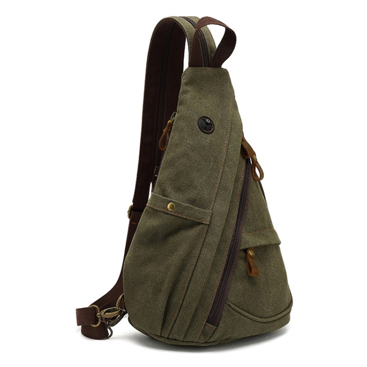 Large Capacity Casual Canvas Chest Bag Men Shoulder Messenger Bag