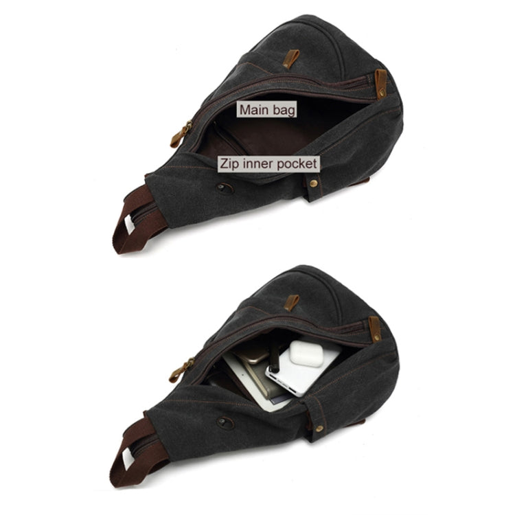 Large Capacity Casual Canvas Chest Bag Men Shoulder Messenger Bag