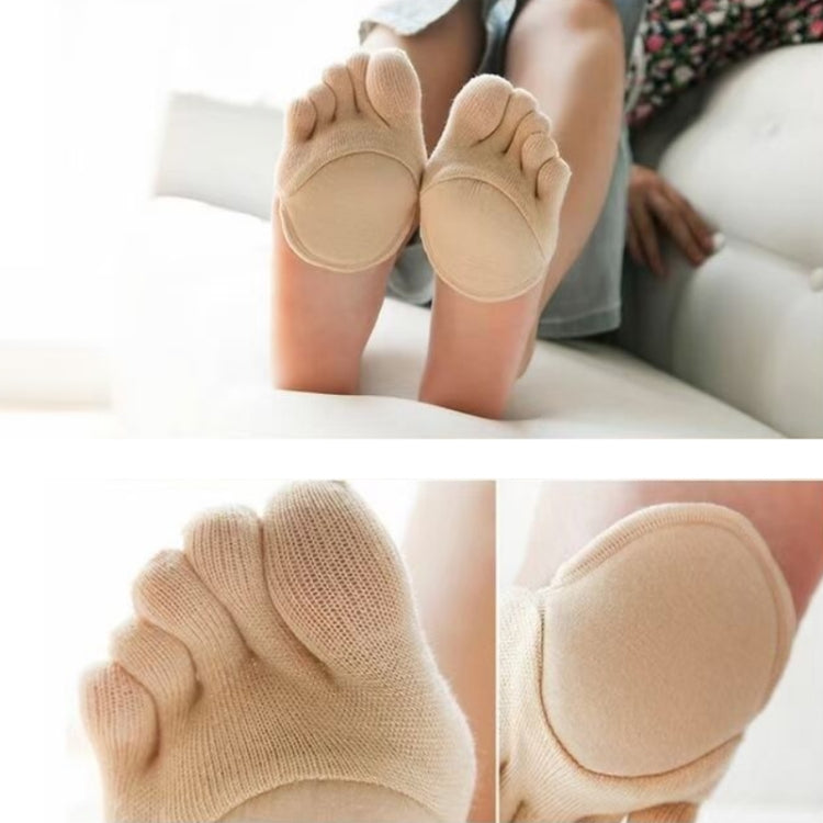 3 PCS Anti-Friction Half Palm Sponge Invisible Five-Finger Socks, Color: