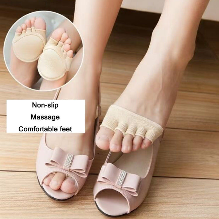 3 PCS Anti-Friction Half Palm Sponge Invisible Five-Finger Socks, Color: