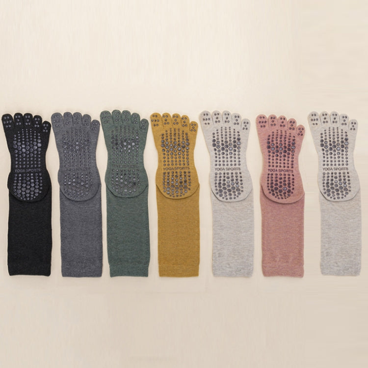 Lengthened Sweat-absorbing Non-slip Yoga Five-finger Socks, Color:
