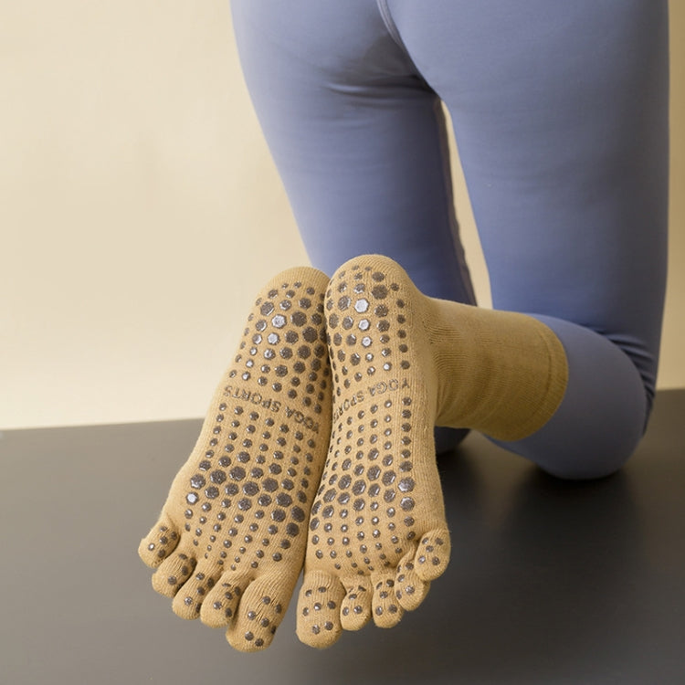 Lengthened Sweat-absorbing Non-slip Yoga Five-finger Socks, Color: