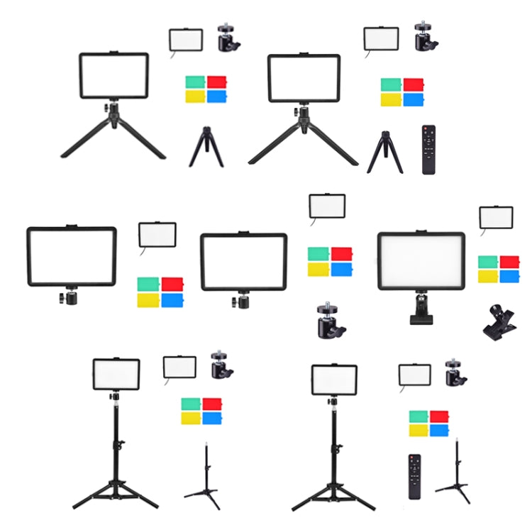 8 Inch Photography Shooting Live Video Fill Light LED Tablet Lamp, Style: Gimbal Clip