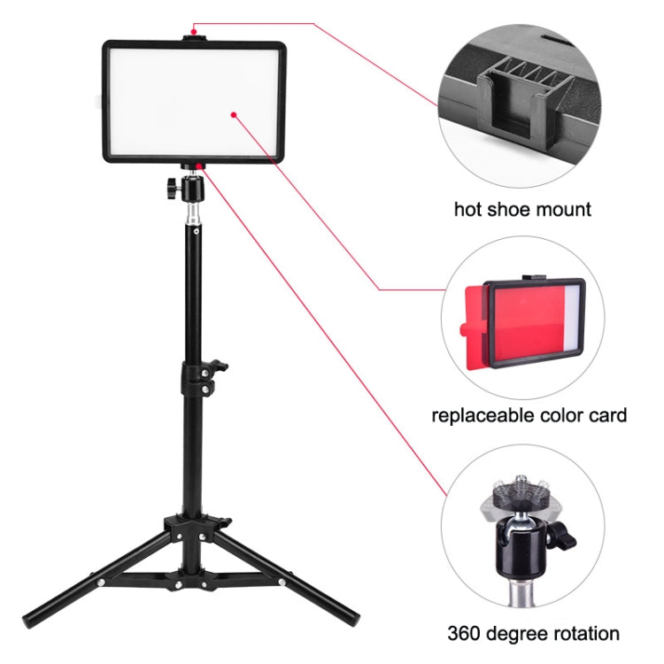 8 Inch Photography Shooting Live Video Fill Light LED Tablet Lamp, Style: Gimbal + Stand