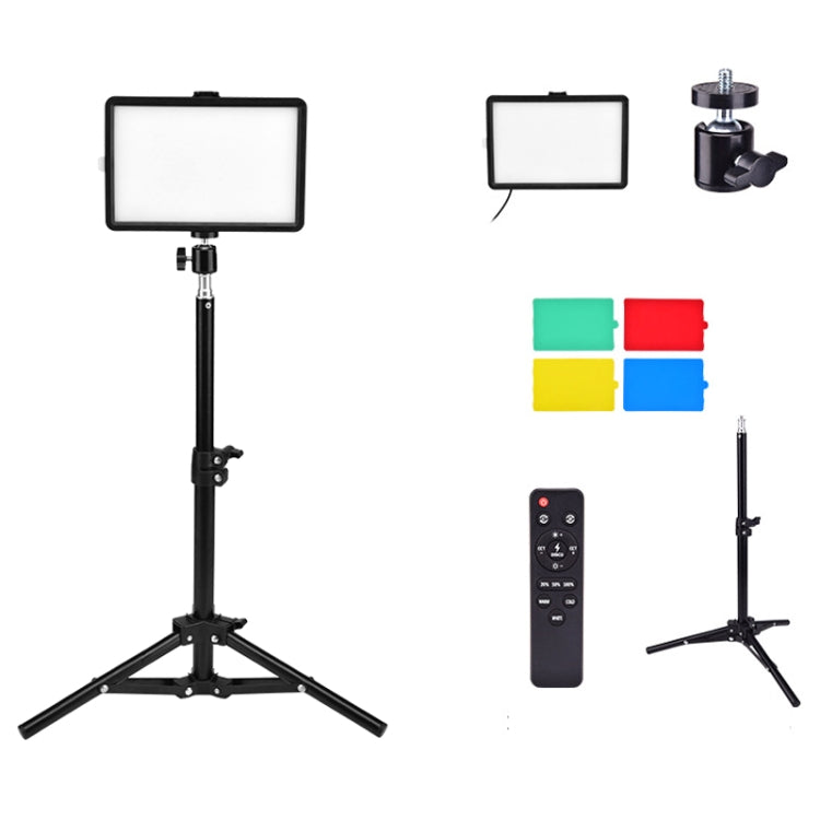 8 Inch Photography Shooting Live Video Fill Light LED Tablet Lamp, Style: Gimbal + 55cm Stand + RC