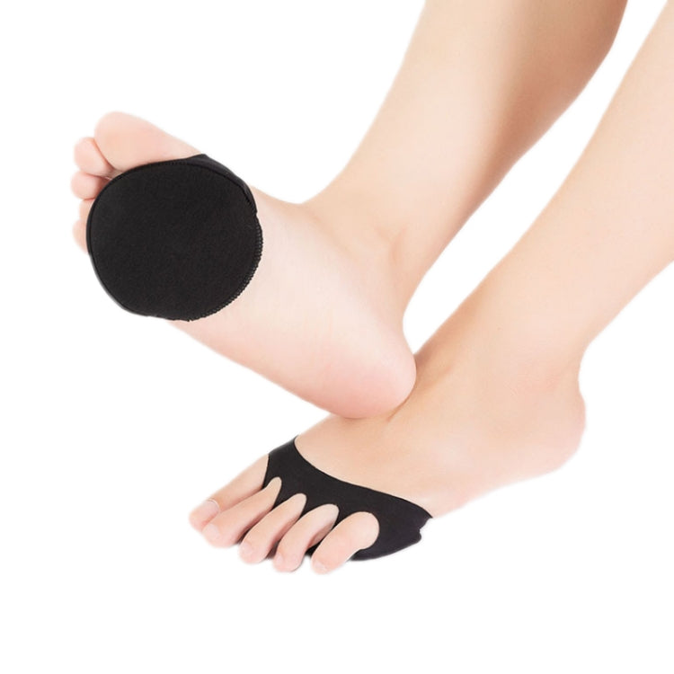 3 PCS Ice Silk Sweat-absorbing Invisible Forefoot Sponge Pad Five-finger Socks, Color: