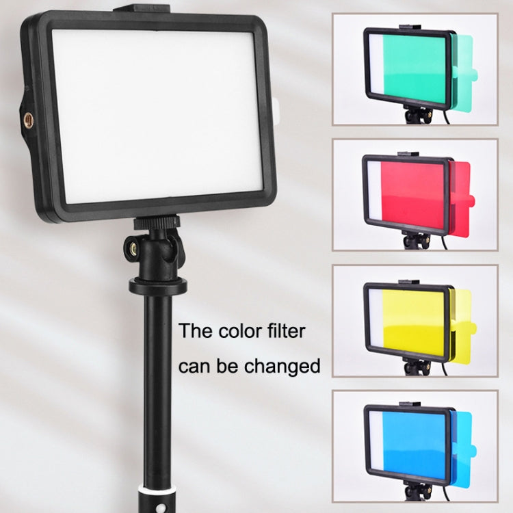 6 inch Portable LED Insertable Live Video Shooting Fill Light Gimbal + Tube Tripod
