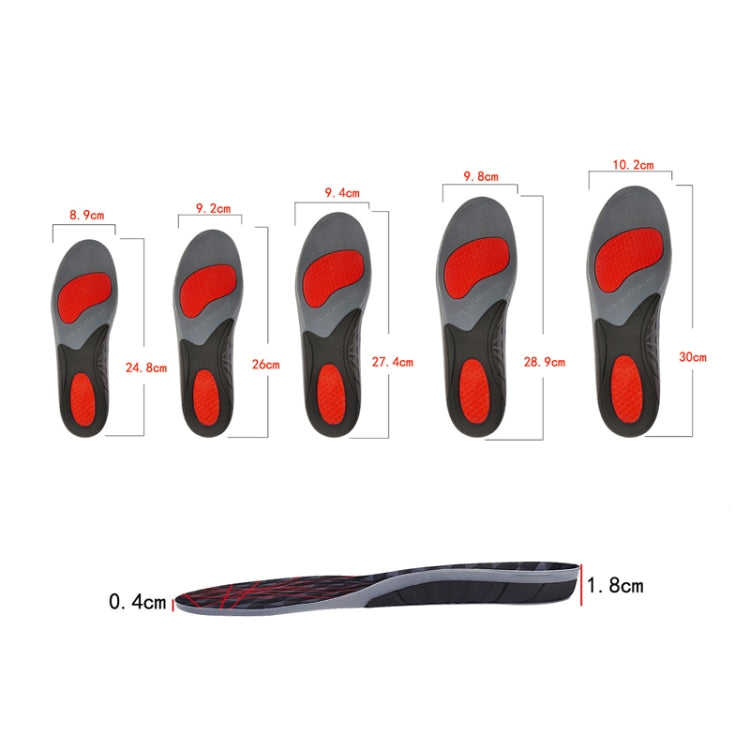 2 Pairs Silicone Shock-absorbing Breathable Sweat-absorbing TPE Insoles, Size: For