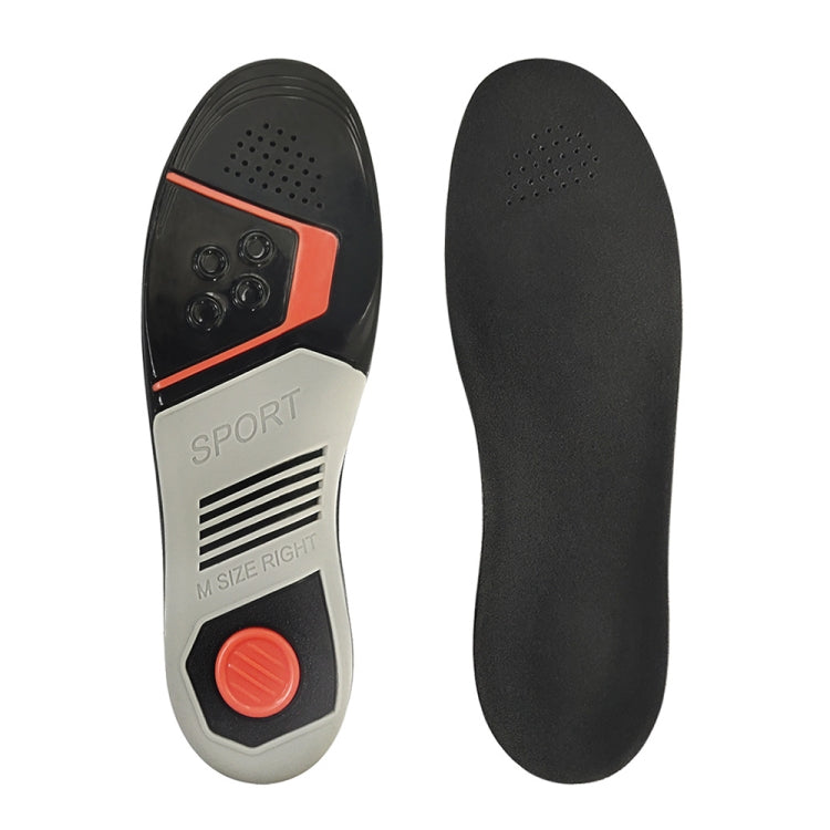 2 Pairs Sports And Casual Insoles TPE Shock Absorption Massage Arch Support Insoles, Size: M