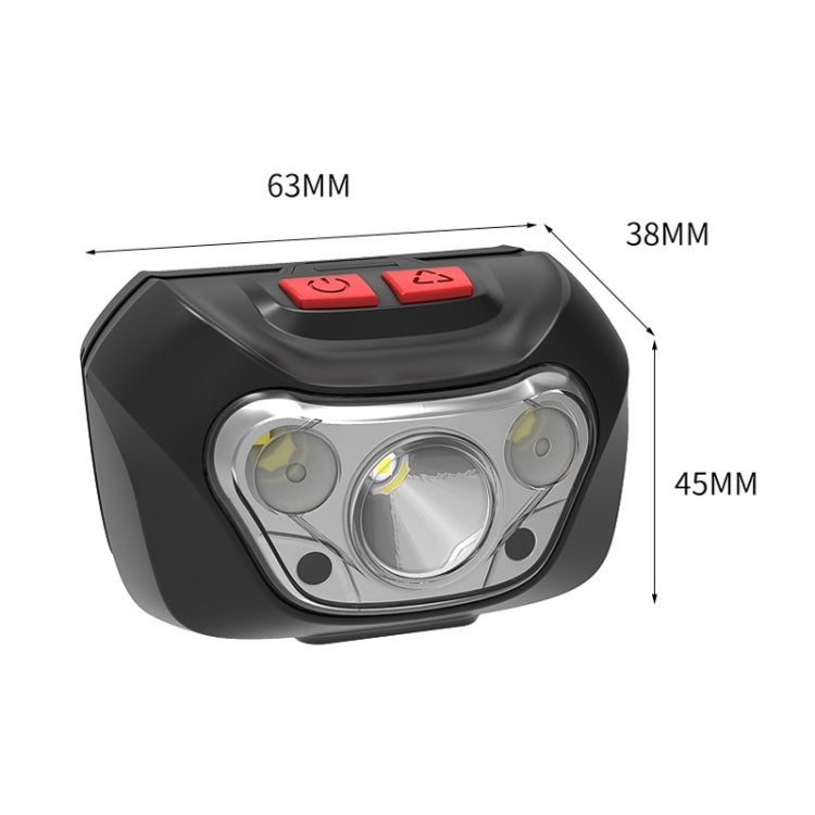 Outdoor Glare Small Headlight Plastic Fishing Head Wearing Light(TD140)