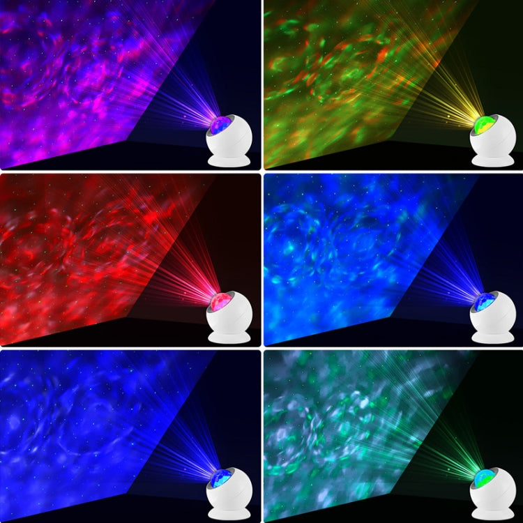 S600 Projection Instrument Water Pattern Wave Rotation LED Night Light(Colorful)