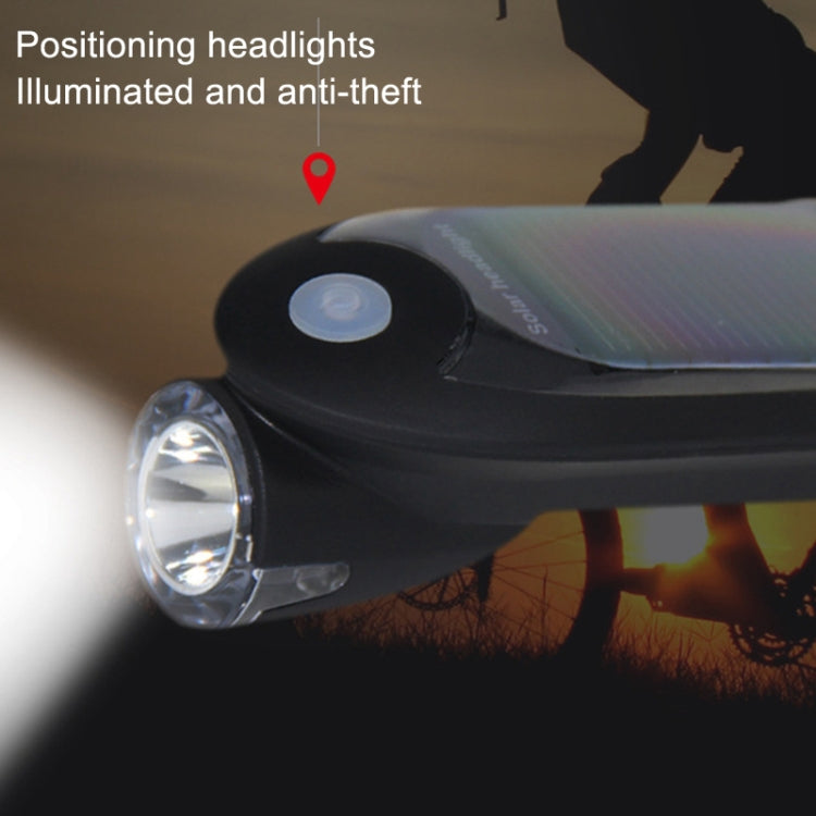 Bicycle Solar Headlight Positioning Device(Human Vibration Alarm)