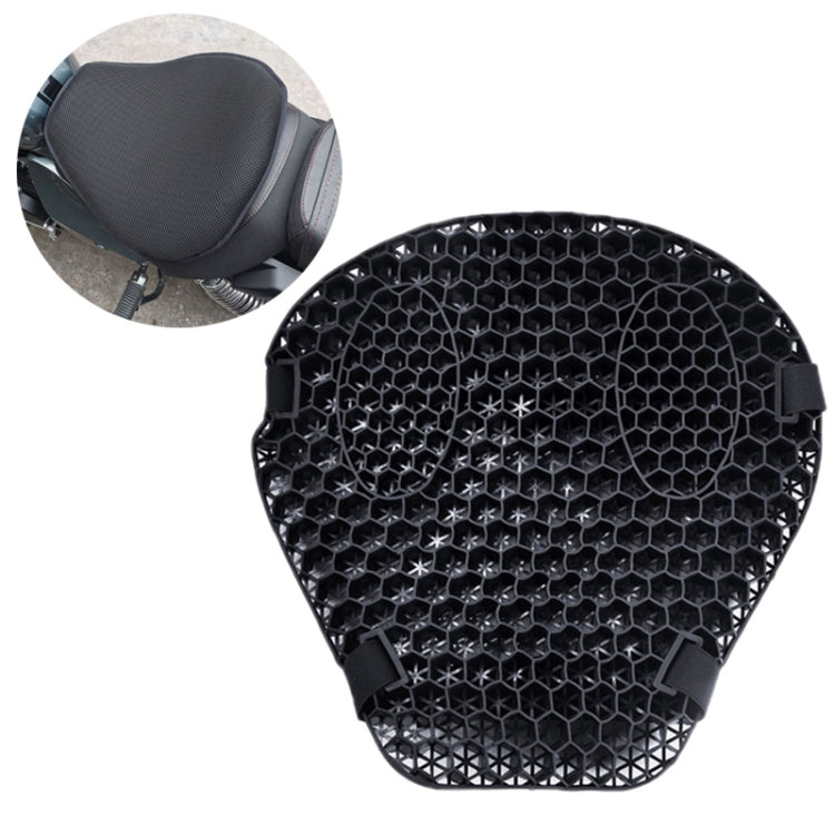 Shock-Absorbing Breathable Honeycomb Motorcycle Seat Cushion, Specification: PE Bag+Mesh Cover