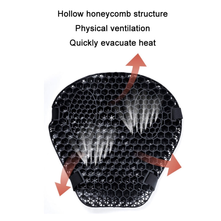 Shock-Absorbing Breathable Honeycomb Motorcycle Seat Cushion, Specification: PE Bag+Mesh Cover