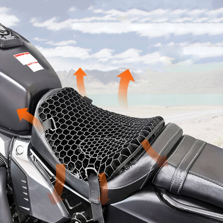 Shock-Absorbing Breathable Honeycomb Motorcycle Seat Cushion, Specification: PE Bag+Mesh Cover