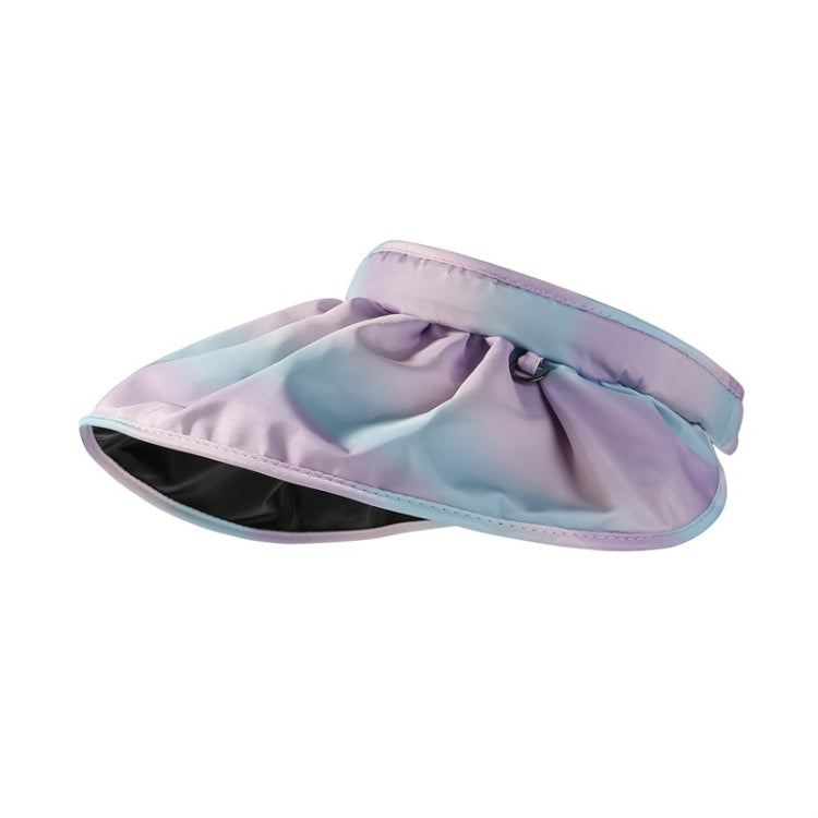 2 PCS Vinyl Shell Rainbow Gradient Sunshade Hat, Size: One Size
