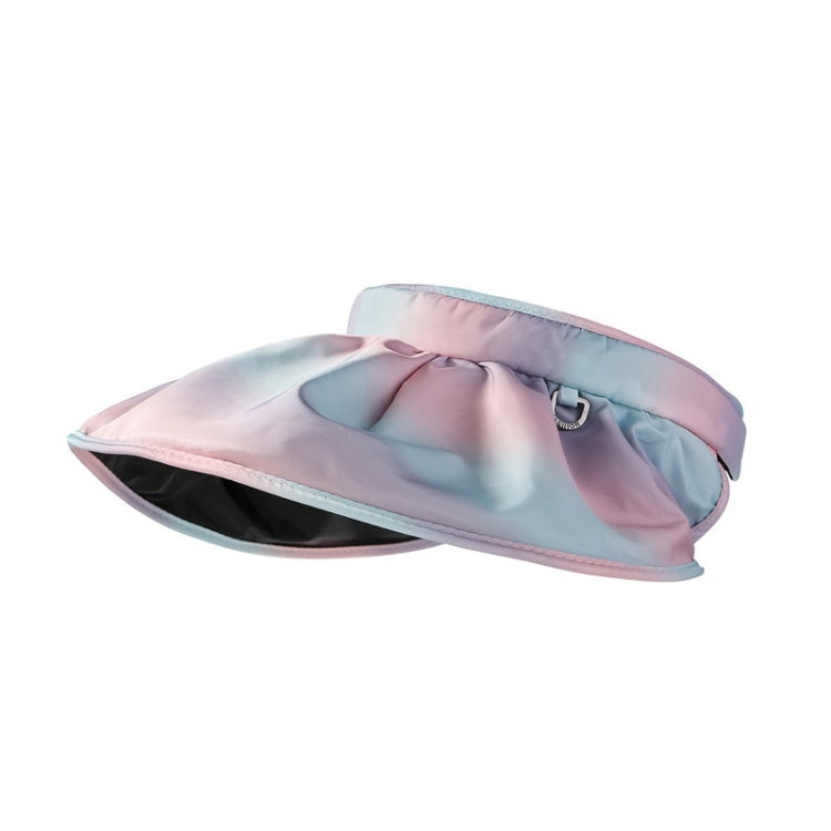 2 PCS Vinyl Shell Rainbow Gradient Sunshade Hat, Size: One Size