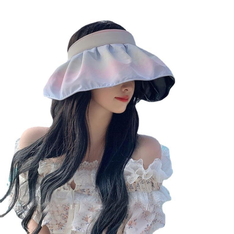 2 PCS Vinyl Shell Rainbow Gradient Sunshade Hat, Size: One Size