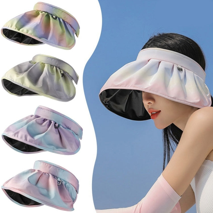 2 PCS Vinyl Shell Rainbow Gradient Sunshade Hat, Size: One Size