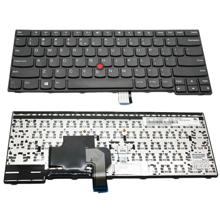 US Version Keyboard For Lenovo ThinkPad E475 X270 L470 T25(Black)