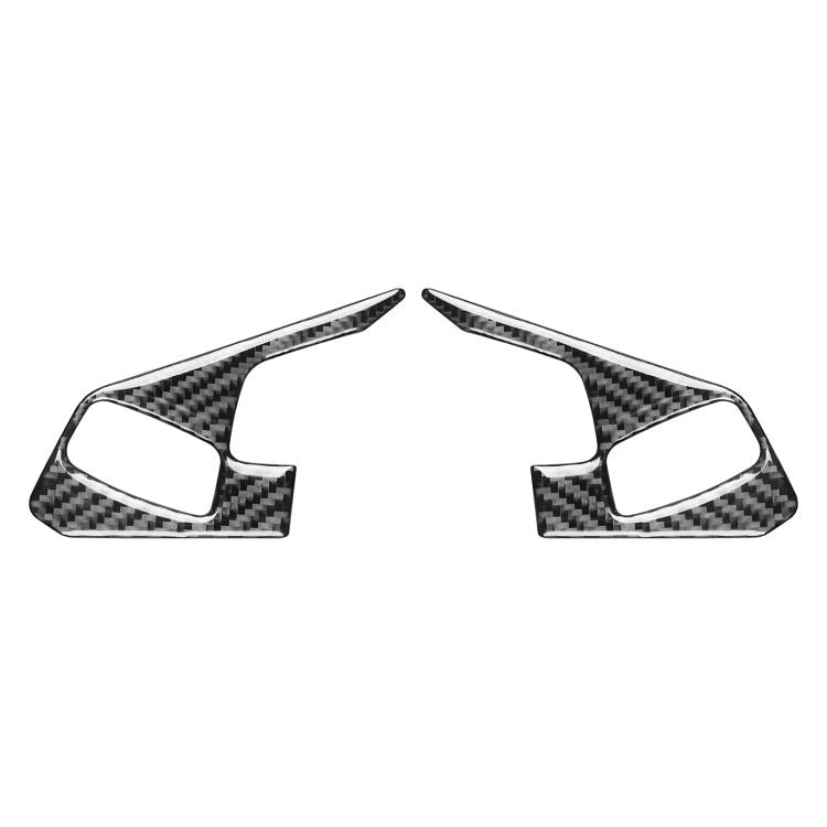 For Chevrolet Corvette C8 2pcs /Set Steering Wheel Button Frame Sticker - Black