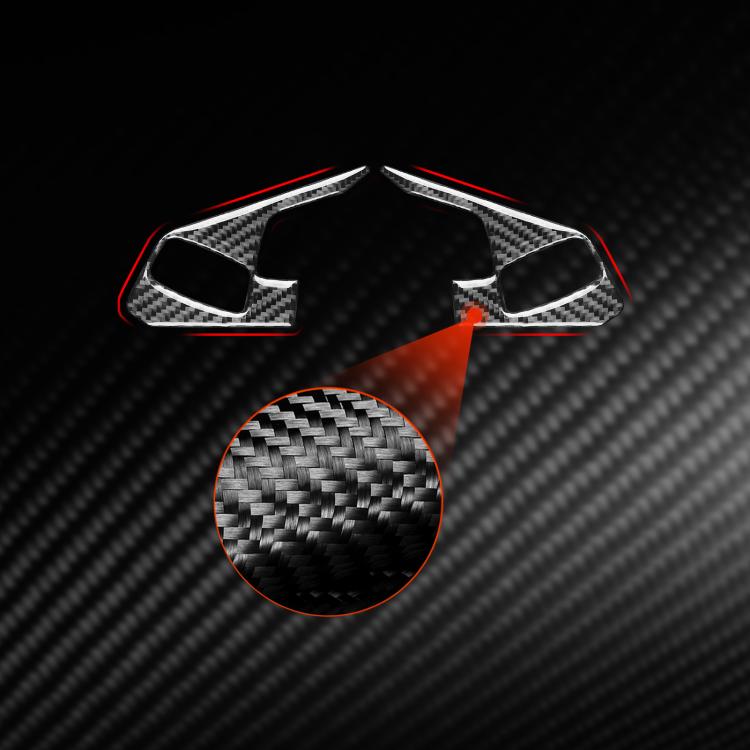 For Chevrolet Corvette C8 2pcs /Set Steering Wheel Button Frame Sticker - Black