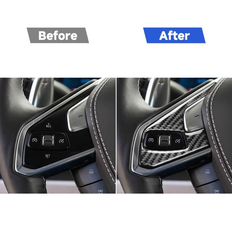 For Chevrolet Corvette C8 2pcs /Set Steering Wheel Button Frame Sticker - Black