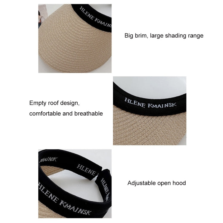 Straw Empty Top Peaked Cap For Ladies, Size: M (56-58cm)