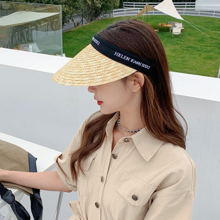 Straw Empty Top Peaked Cap For Ladies, Size: M (56-58cm)