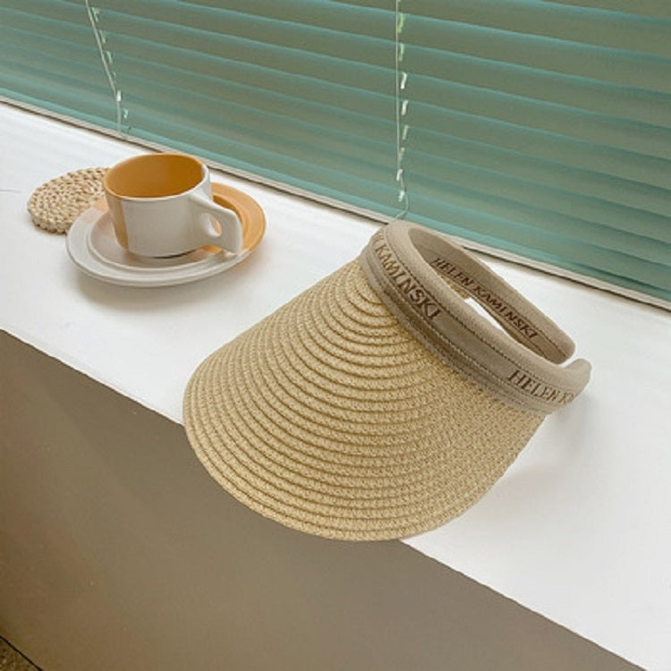 Straw Empty Top Peaked Cap For Ladies, Size: M (56-58cm)
