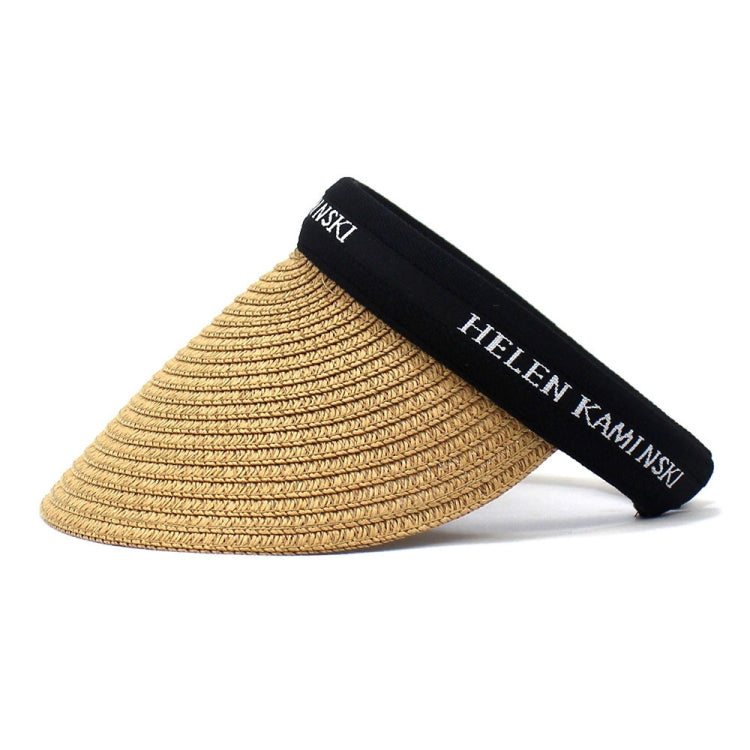 Straw Empty Top Peaked Cap For Ladies, Size: M (56-58cm)
