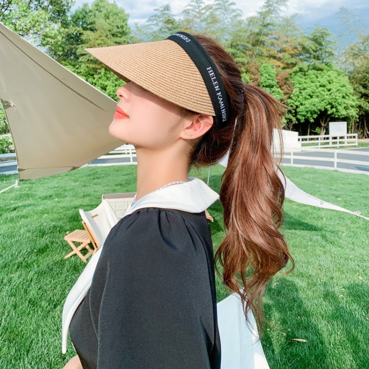 Straw Empty Top Peaked Cap For Ladies, Size: M (56-58cm)
